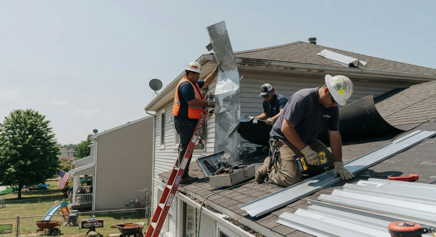Storm Damage Metal Roof Repair in Hesston, PA